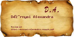 Dörnyei Alexandra névjegykártya